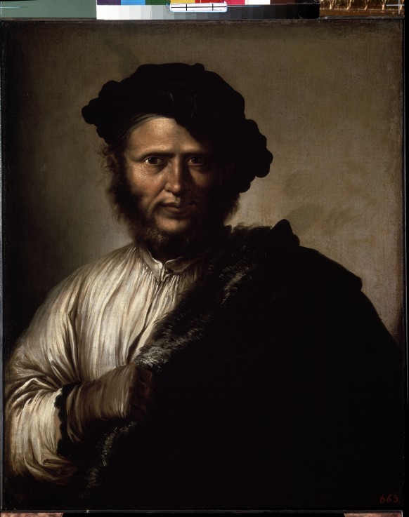 Male portrait (Portrait of a robber) a Salvatore Rosa