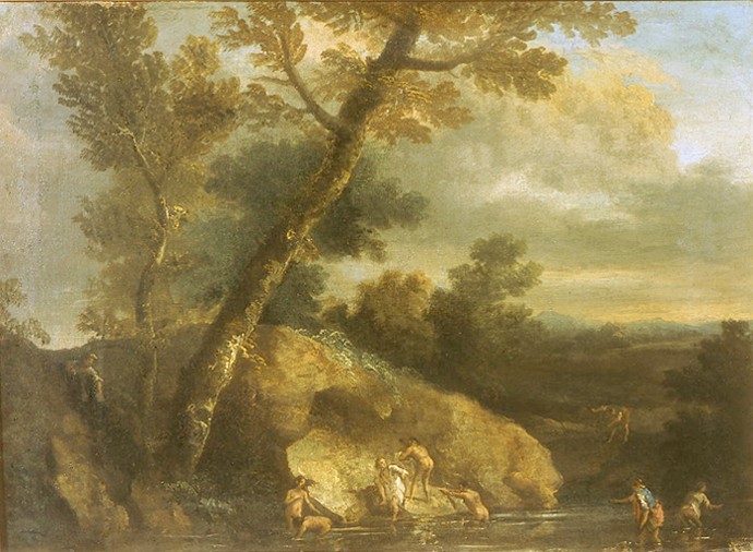 Sea landscape with robbers a Salvatore Rosa