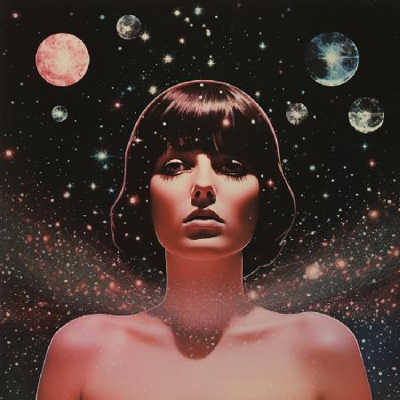 Space Goddess Collage Art