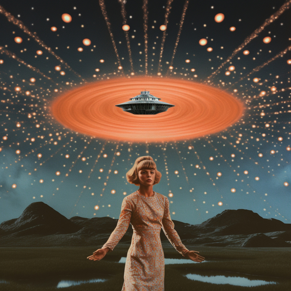 UFO Collage Art a Samantha Hearn