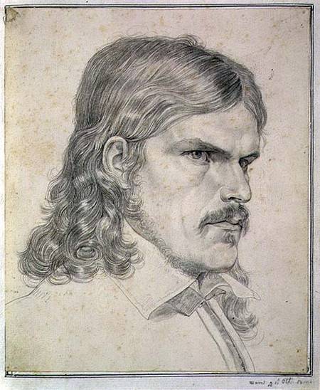 Portrait of Friedrich Ruckert (1788-1866) 1816 (paper on pencil) a Samuel Amsler