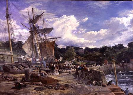 The Pier Head, Aberdour, Firth of Forth a Samuel Bough