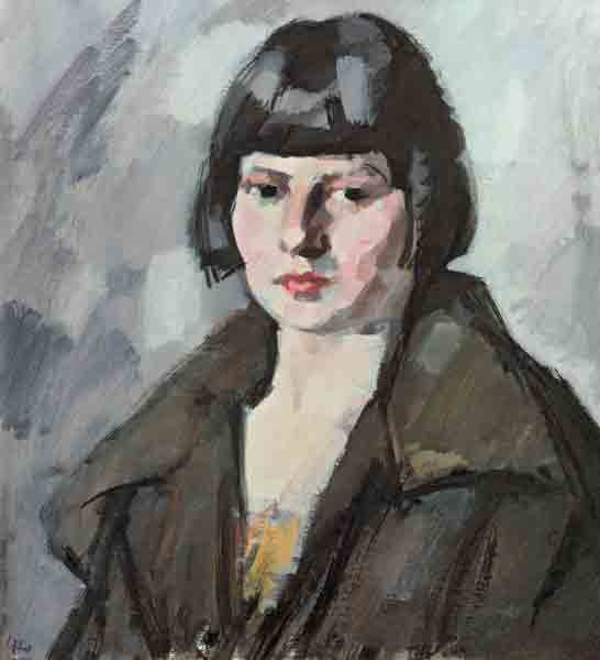 Head of a Young Girl, c.1920 a Samuel John Peploe