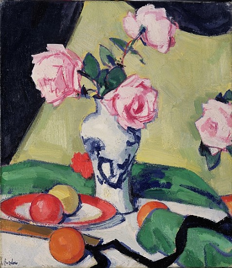 Still Life with Japanese Jar and Roses, c.1919 a Samuel John Peploe