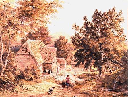 A Farmyard near Princes Risborough a Samuel Palmer