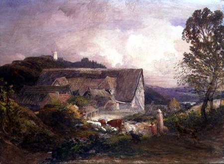 A Farmyard at Princes Risborough a Samuel Palmer
