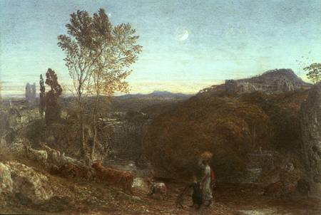 Going Home at Curfew Time a Samuel Palmer