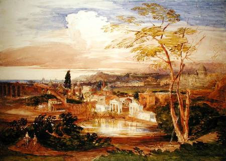 Rome from the Borghese Gardens a Samuel Palmer