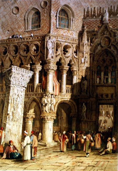 The Doge's Palace, Venice a Samuel Prout