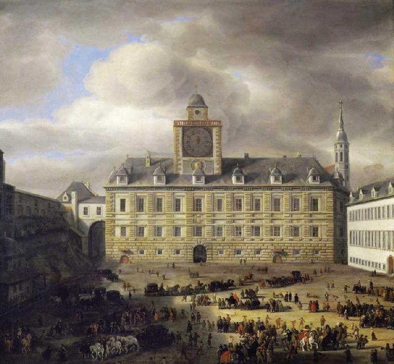 Der innere Burgplatz in Wien a Samuel van Hoogstraten