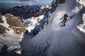 Drop into couloir