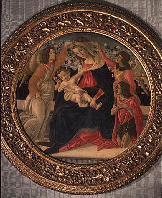 Madonna and Child with Angels and St. John a Sandro Botticelli