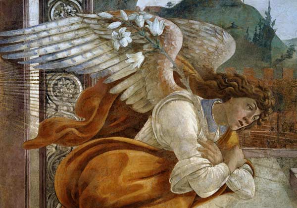 Botticelli / Angel of the Annunciation a Sandro Botticelli