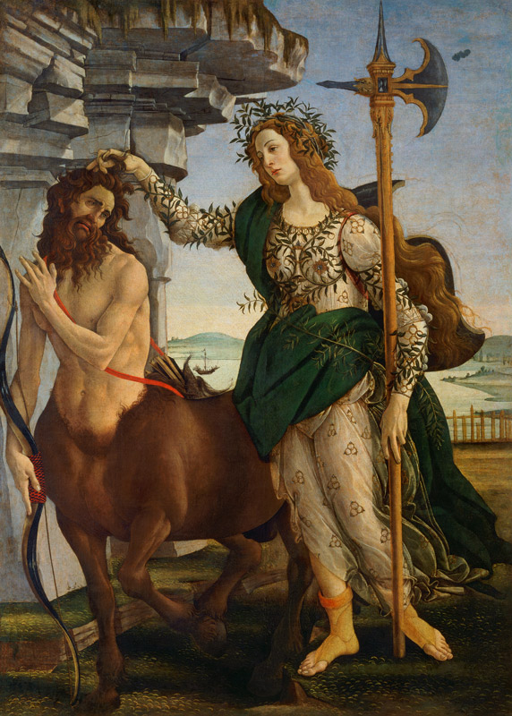 Athene and the Centaur a Sandro Botticelli