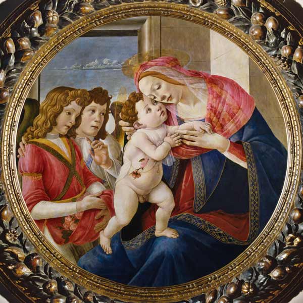 Botticelli Workshop / Madonna w.Angels a Sandro Botticelli