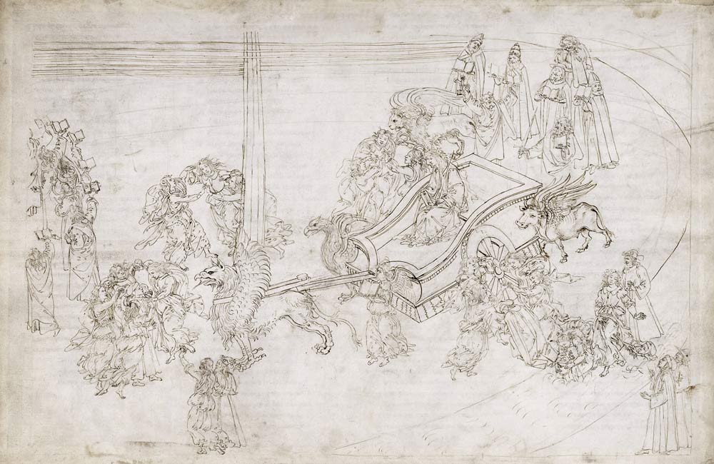 Illustration to the Divine Comedy by Dante Alighieri (Purgatorio 31) a Sandro Botticelli