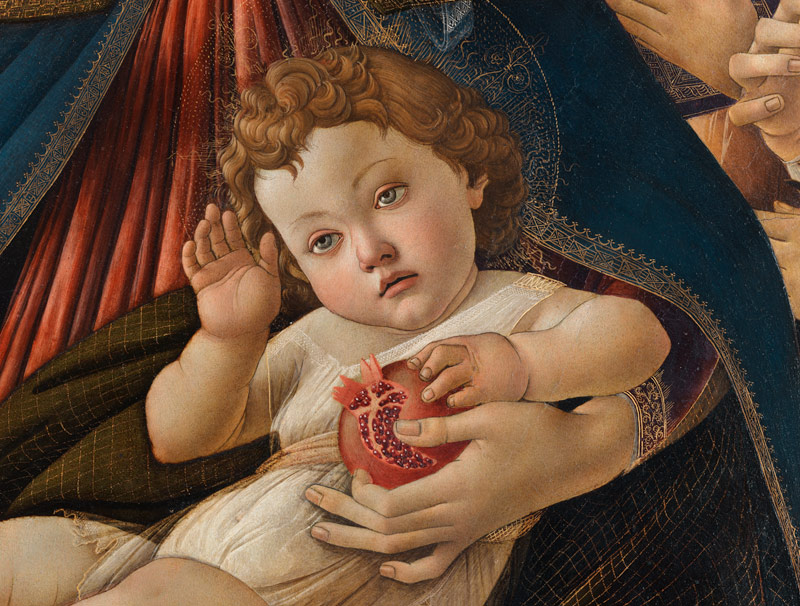 S.Botticelli, Madonna Granatapfel, Det. a Sandro Botticelli