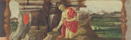 Altar von San Marco: der büssende Hl. Hieronymus. a Sandro Botticelli
