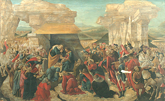 Die Anbetung der Hirten (unvollständig). a Sandro Botticelli