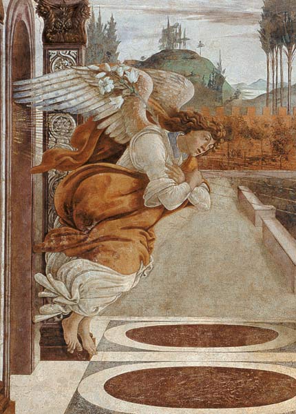 Botticelli / Angel of the Annunciation a Sandro Botticelli