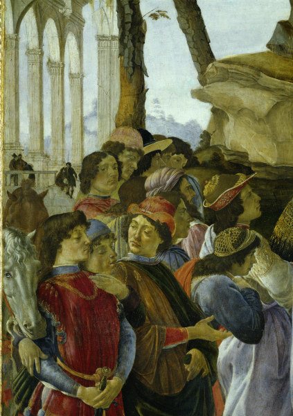 Botticelli / Adoration of Kings, Detail a Sandro Botticelli