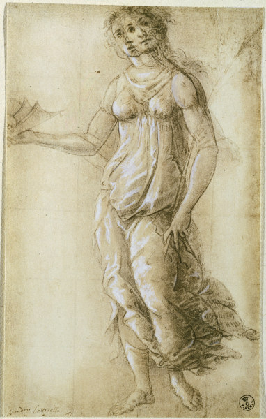 Botticelli / Female allegorical figure a Sandro Botticelli