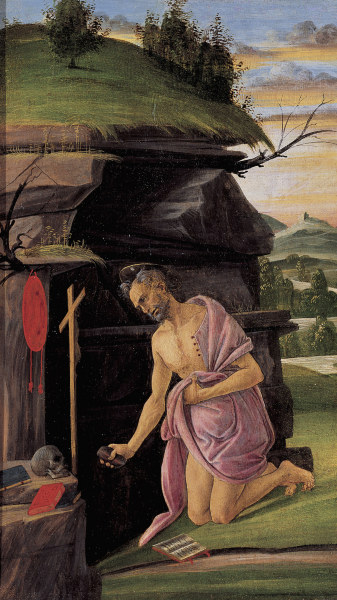 Botticelli / St. Jerome in the desert a Sandro Botticelli