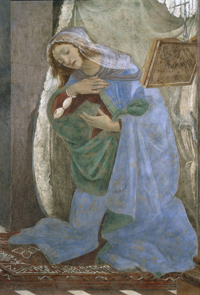 Botticelli, Annunciation to Mary a Sandro Botticelli