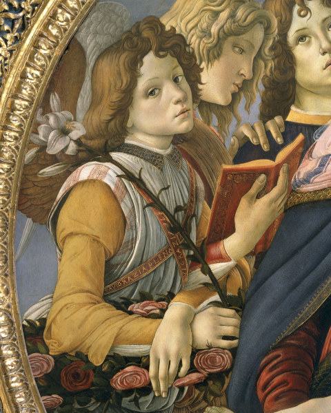 Botticelli, Group of angels a Sandro Botticelli