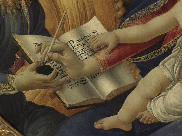 Botticelli, Madonna Magnificat, detail a Sandro Botticelli