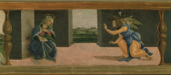 Botticelli, Verkündigung / Predella a Sandro Botticelli