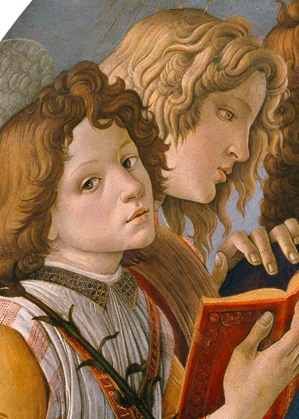 Botticelli, Heads of the group of angels a Sandro Botticelli