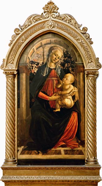 Botticelli, Madonna im Rosenhag a Sandro Botticelli