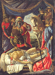 Die Entdeckung des getöteten Holofernes. a Sandro Botticelli