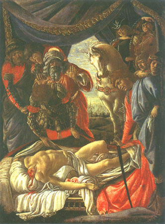 Discovery of the dead Holofernes a Sandro Botticelli