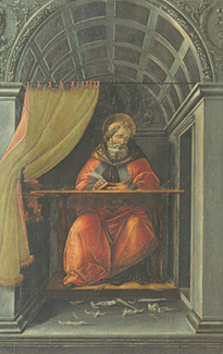 Der Hl. Augustinus im Gehäuse. a Sandro Botticelli