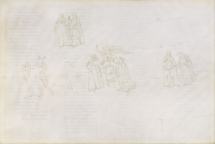 Illustration to the Divine Comedy by Dante Alighieri (Purgatorio 17) a Sandro Botticelli