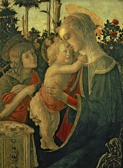 Madonna and Child with St. John the Baptist (for details see 93885, 93887) a Sandro Botticelli