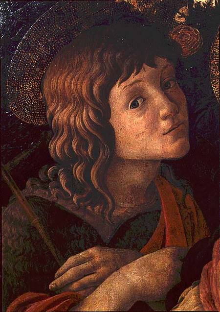 Madonna and Child with St. John the Baptist, detail of the young saint a Sandro Botticelli