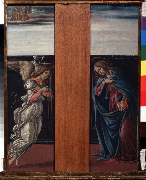 The Annunciate Virgin and Archangel Gabriel a Sandro Botticelli