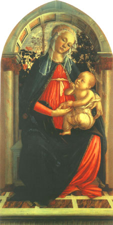 Madonna in the Rosegrove a Sandro Botticelli
