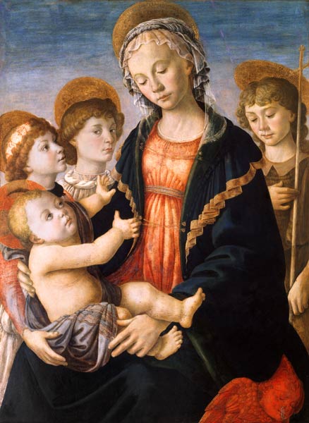 Mary & Child, John, Angels / Botticelli a Sandro Botticelli