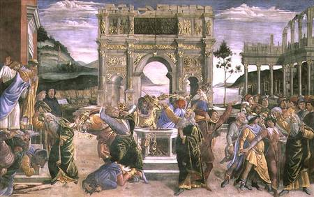 The Punishment of Korah, Dathan and Abiram a Sandro Botticelli