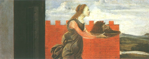 Salome with the head of Johannes of the Täufers a Sandro Botticelli