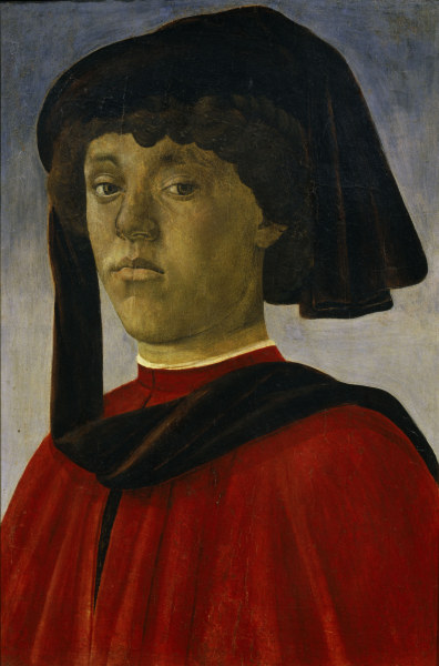 S.Botticelli / Portrait of a young man a Sandro Botticelli