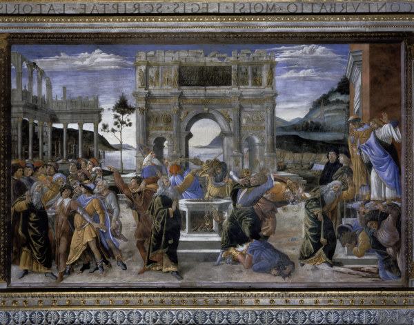 S.Botticelli, Bestrafung der Rotte Korah a Sandro Botticelli