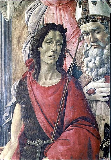 St. John the Baptist, detail from the Altarpiece of St. Barnabas c.1487 a Sandro Botticelli