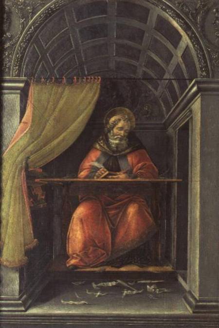 St.Augustine in his cell a Sandro Botticelli