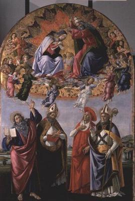 The Coronation of the Virgin (Altarpiece of St Mark) c.1480 (tempera on panel) a Sandro Botticelli