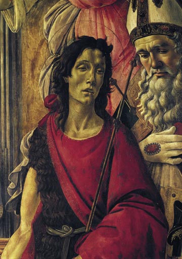 Thronende Madonna mit dem Kinde, Engeln und Heiligen a Sandro Botticelli